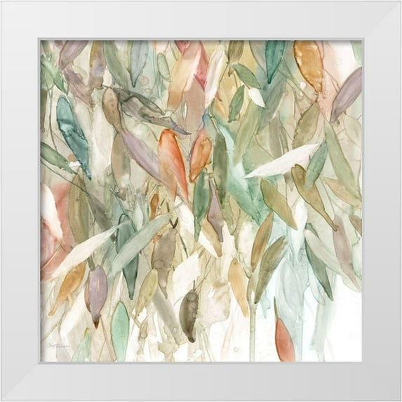 Robinson, Carol 12x12 White Modern Wood Framed Museum Art Print Titled - Rainy Cascade II