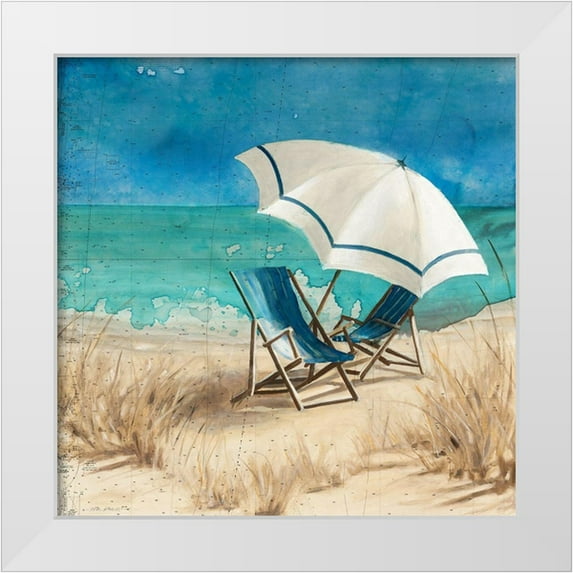 Robinson, Carol 12x12 White Modern Wood Framed Museum Art Print Titled - Retreat to the Beach II