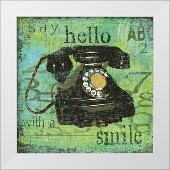 Robinson, Carol 12x12 White Modern Wood Framed Museum Art Print Titled - Say Hello With a Smile
