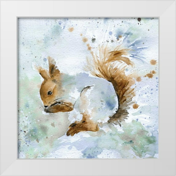 Robinson, Carol 12x12 White Modern Wood Framed Museum Art Print Titled - Squirrel