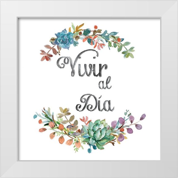 Robinson, Carol 12x12 White Modern Wood Framed Museum Art Print Titled - Vivir Al Dia