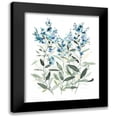 thumbnail image 1 of Robinson, Carol 12x14 Black Modern Framed Museum Art Print Titled - Delicate Blue Botanical II, 1 of 5