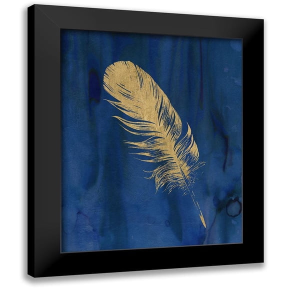 Robinson, Carol 12x14 Black Modern Framed Museum Art Print Titled - Golden Feather III
