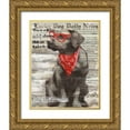 thumbnail image 1 of Robinson, Carol 12x14 Gold Ornate Wood Framed with Double Matting Museum Art Print Titled - Lucky Dog, 1 of 4