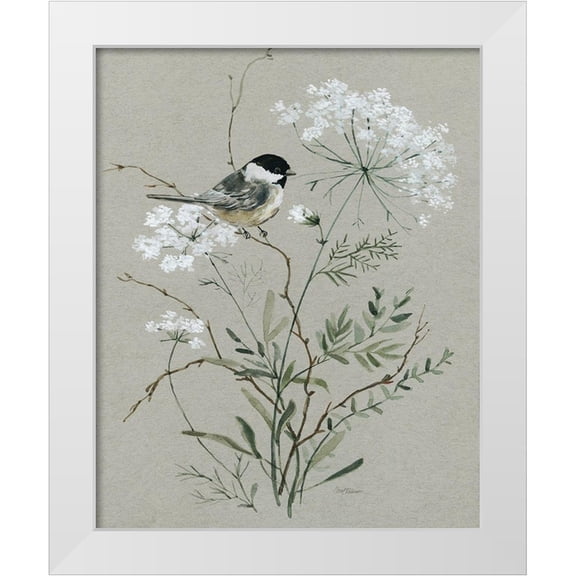 Robinson, Carol 12x14 White Modern Wood Framed Museum Art Print Titled - Bouquet of Grace Bird I