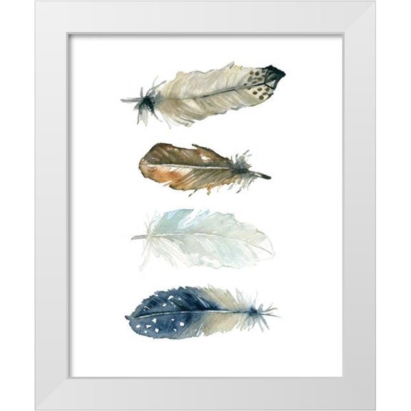 Robinson, Carol 12x14 White Modern Wood Framed Museum Art Print Titled - Feather Collection