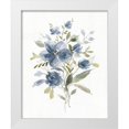 thumbnail image 1 of Robinson, Carol 12x14 White Modern Wood Framed Museum Art Print Titled - Linen Botanical Navy II, 1 of 4