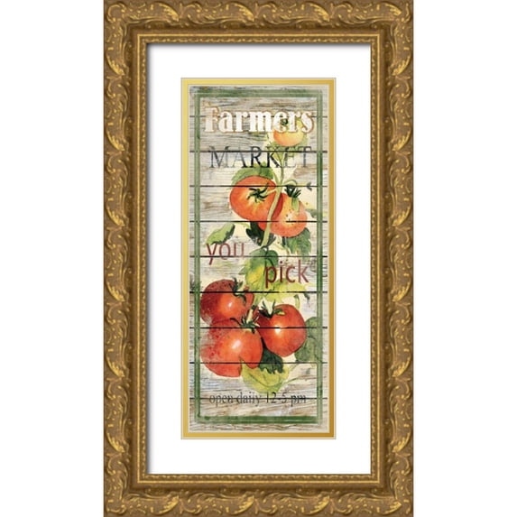 Robinson, Carol 12x24 Gold Ornate Wood Framed with Double Matting Museum Art Print Titled - Tomatoes