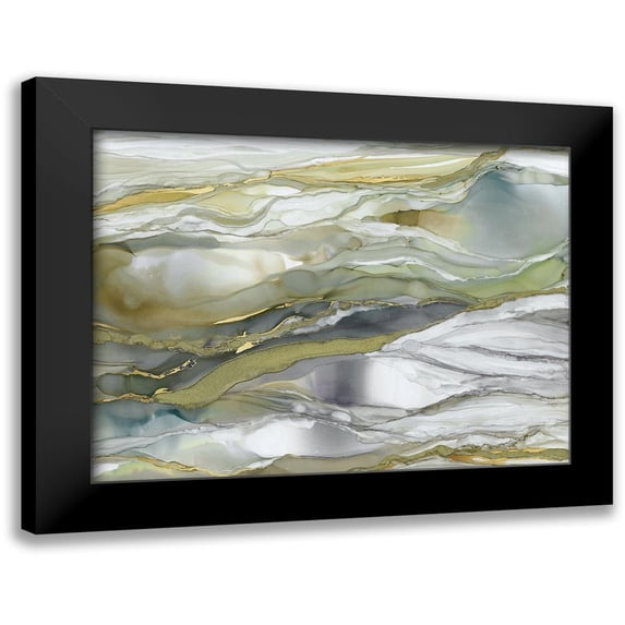 Robinson, Carol 14x12 Black Modern Framed Museum Art Print Titled - Marbled Glass I