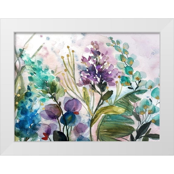 Robinson, Carol 14x12 White Modern Wood Framed Museum Art Print Titled - Exotic Plant Life