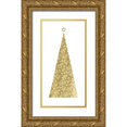 thumbnail image 1 of Robinson, Carol 14x24 Gold Ornate Wood Framed with Double Matting Museum Art Print Titled - Gold Christmas Tree II, 1 of 4