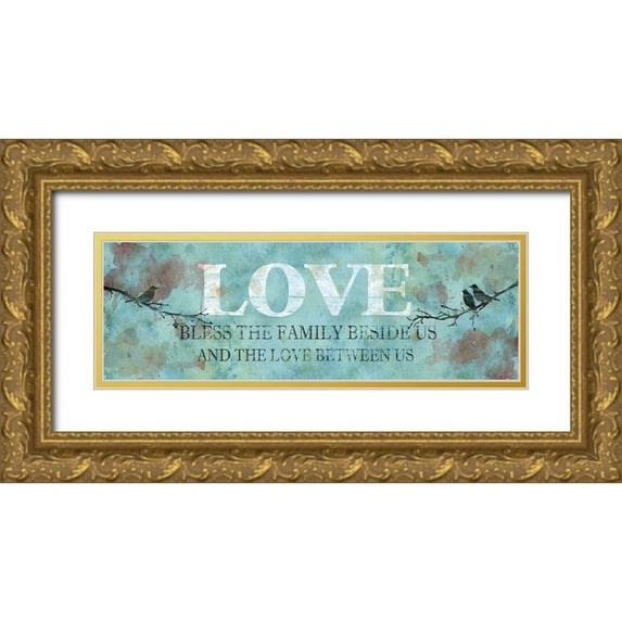 Robinson, Carol 14x7 Gold Ornate Wood Framed with Double Matting Museum Art Print Titled - Love Between Us