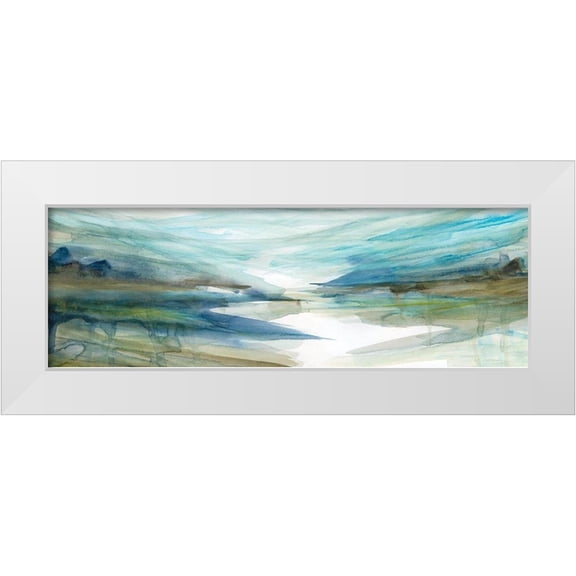 Robinson, Carol 14x7 White Modern Wood Framed Museum Art Print Titled - Spring Reflection II