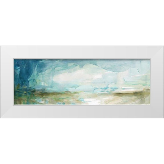 Robinson, Carol 14x7 White Modern Wood Framed Museum Art Print Titled - Spring Reflection I