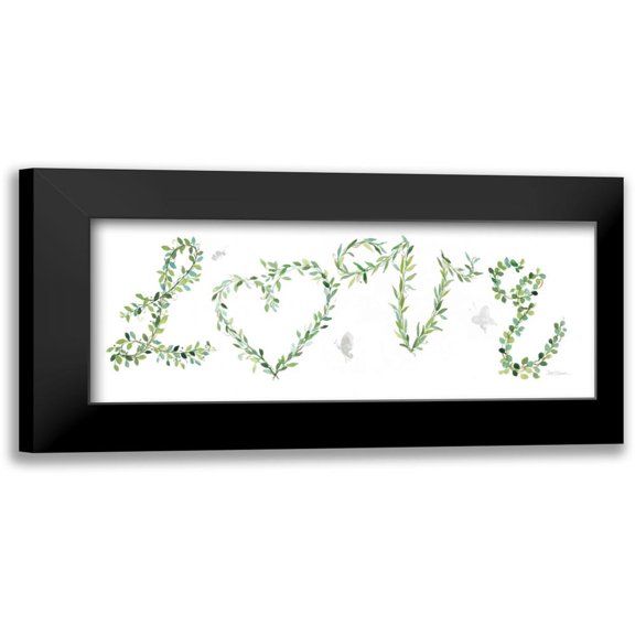 Robinson, Carol 14x8 Black Modern Framed Museum Art Print Titled - Love Vines