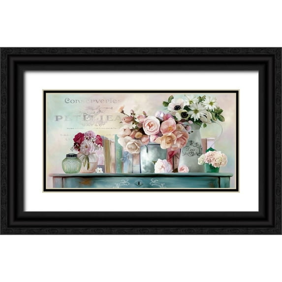 Robinson, Carol 14x9 Black Ornate Wood Framed with Double Matting Museum Art Print Titled - Paris Petit