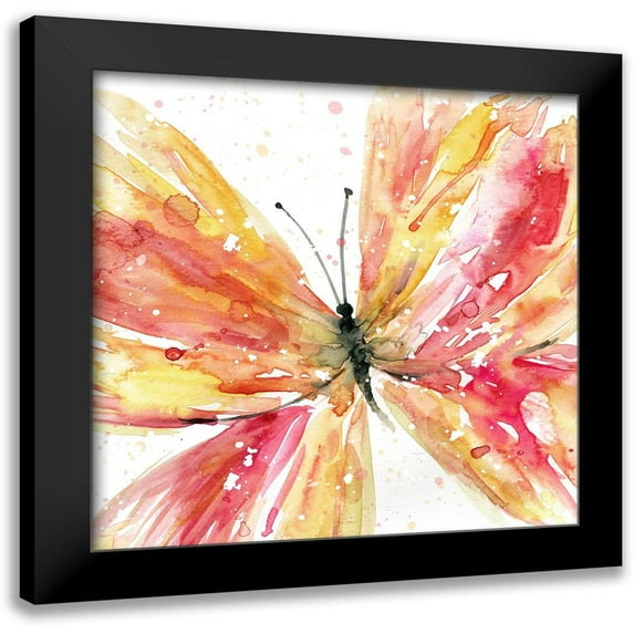 Robinson, Carol 15x15 Black Modern Framed Museum Art Print Titled - Butterfly Fling II
