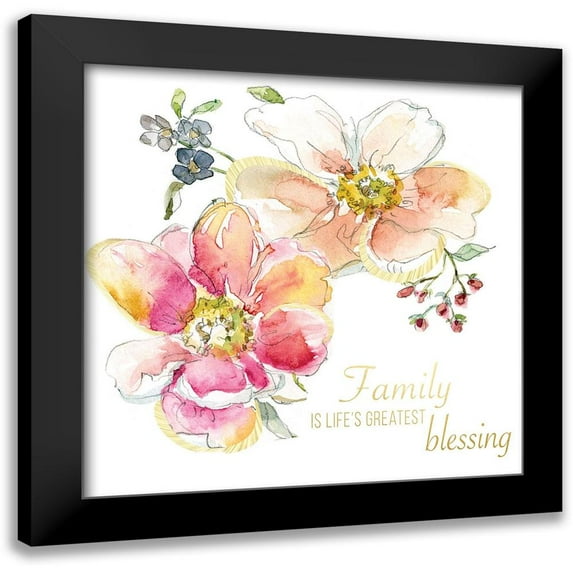 Robinson, Carol 15x15 Black Modern Framed Museum Art Print Titled - Family Blessing