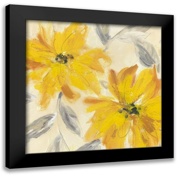 Robinson, Carol 15x15 Black Modern Framed Museum Art Print Titled - Floral Joy