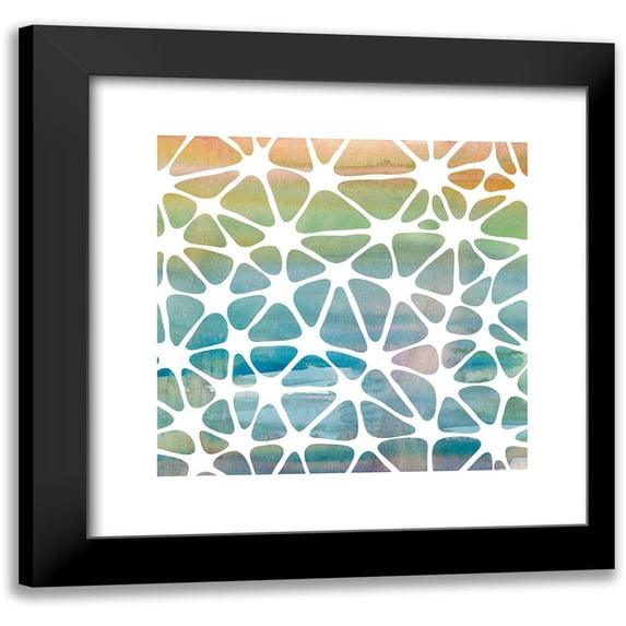 Robinson, Carol 15x15 Black Modern Framed Museum Art Print Titled - Geometric Wash II