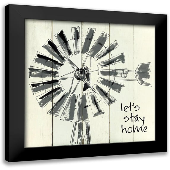 Robinson, Carol 15x15 Black Modern Framed Museum Art Print Titled - Lets Stay Home