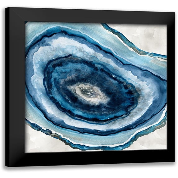 Robinson, Carol 15x15 Black Modern Framed Museum Art Print Titled - Navy Agate I