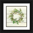 thumbnail image 1 of Robinson, Carol 15x15 Black Ornate Wood Framed with Double Matting Museum Art Print Titled - Bay Leaf Wreath, 1 of 4