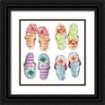 thumbnail image 1 of Robinson, Carol 15x15 Black Ornate Wood Framed with Double Matting Museum Art Print Titled - Flip Flop Fancy, 1 of 4