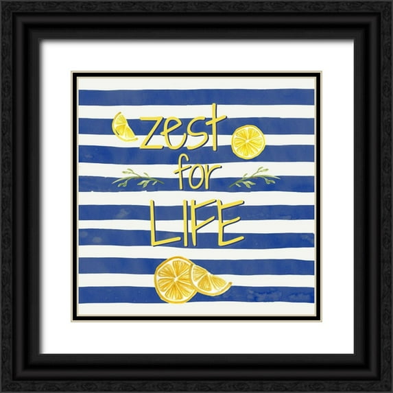 Robinson, Carol 15x15 Black Ornate Wood Framed with Double Matting Museum Art Print Titled - Zest for Life