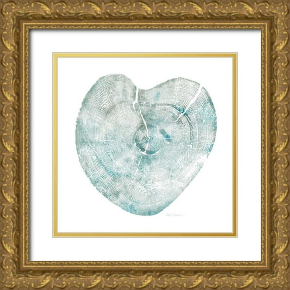 Robinson, Carol 15x15 Gold Ornate Wood Framed with Double Matting Museum Art Print Titled - Heart Tree II