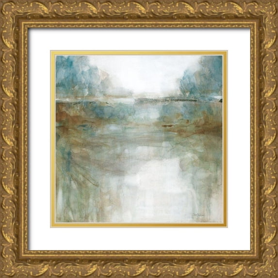 Robinson, Carol 15x15 Gold Ornate Wood Framed with Double Matting Museum Art Print Titled - Lights Echo I