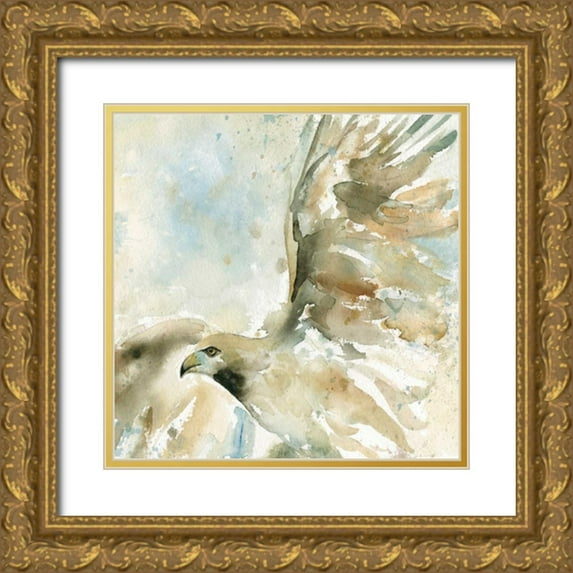 Robinson, Carol 15x15 Gold Ornate Wood Framed with Double Matting Museum Art Print Titled - Taking Flight