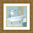 thumbnail image 1 of Robinson, Carol 15x15 Gold Ornate Wood Framed with Double Matting Museum Art Print Titled - Teal Bath I, 1 of 4