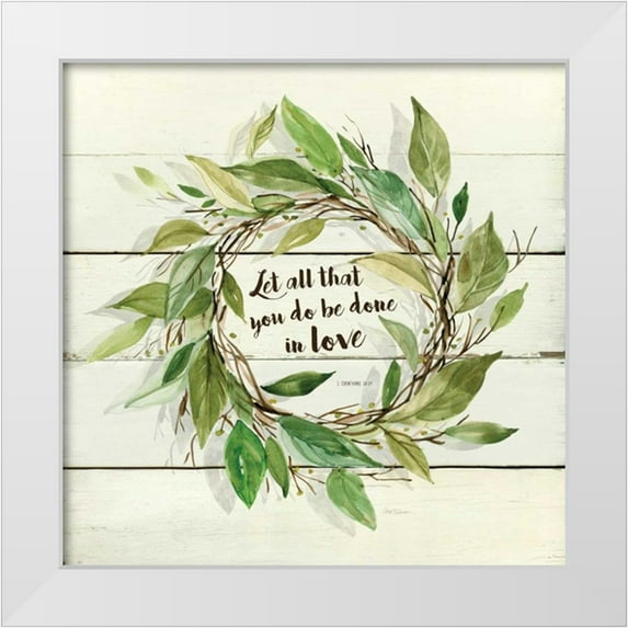 Robinson, Carol 15x15 White Modern Wood Framed Museum Art Print Titled - Corinthians Wreath