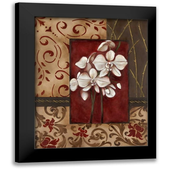 Robinson, Carol 15x18 Black Modern Framed Museum Art Print Titled - Stylized Orchid II