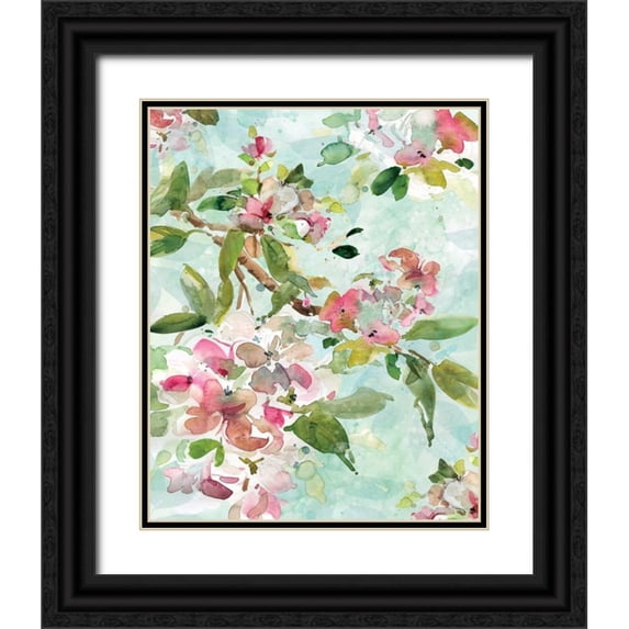 Robinson, Carol 15x18 Black Ornate Wood Framed with Double Matting Museum Art Print Titled - Spring Blossoms I