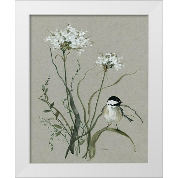 Robinson, Carol 15x18 White Modern Wood Framed Museum Art Print Titled - Bouquet of Grace Bird II