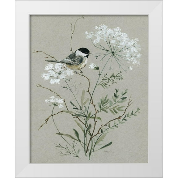 Robinson, Carol 15x18 White Modern Wood Framed Museum Art Print Titled - Bouquet of Grace Bird I