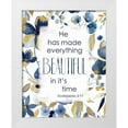 thumbnail image 1 of Robinson, Carol 15x18 White Modern Wood Framed Museum Art Print Titled - Indigo Scripture I, 1 of 4