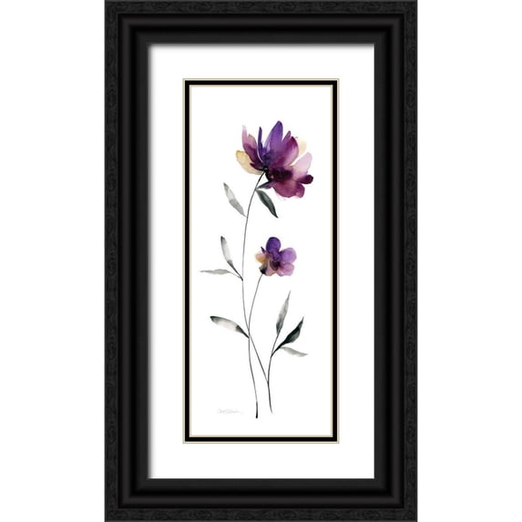 Robinson, Carol 15x32 Black Ornate Wood Framed with Double Matting Museum Art Print Titled - Perfect Purple II
