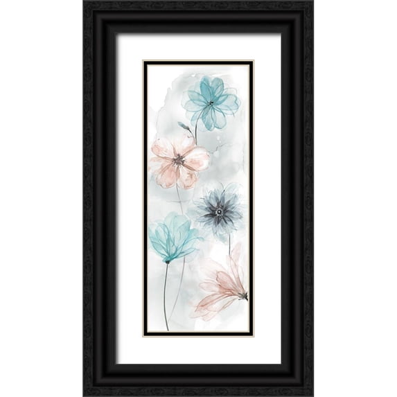Robinson, Carol 15x32 Black Ornate Wood Framed with Double Matting Museum Art Print Titled - Transparent Rain
