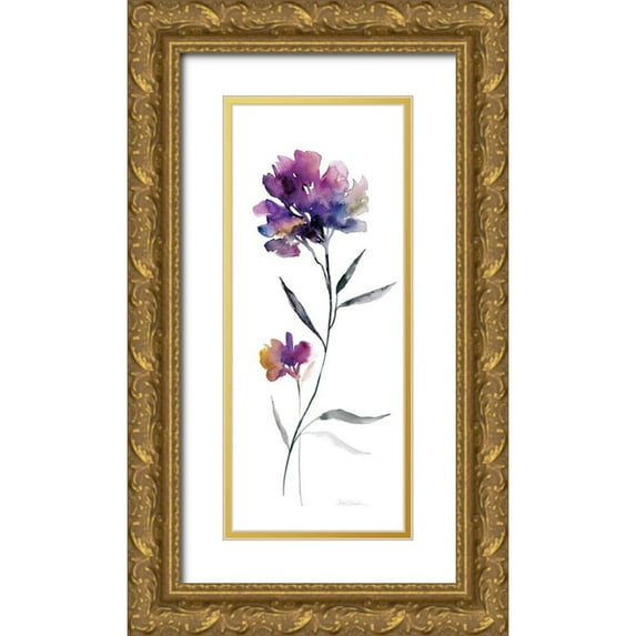Robinson, Carol 15x32 Gold Ornate Wood Framed with Double Matting Museum Art Print Titled - Perfect Purple III