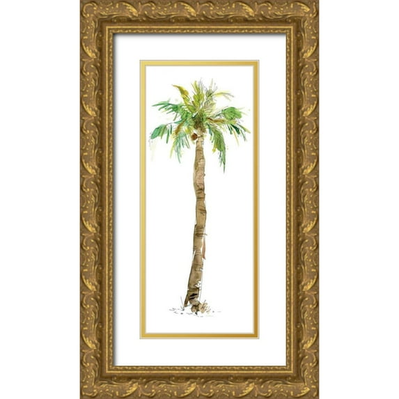 Robinson, Carol 15x32 Gold Ornate Wood Framed with Double Matting Museum Art Print Titled - Washed Palm I
