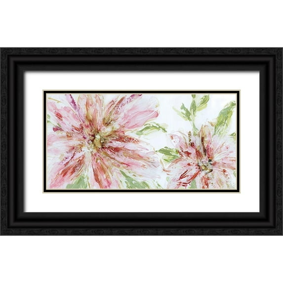 Robinson, Carol 18x11 Black Ornate Wood Framed with Double Matting Museum Art Print Titled - Floral Panache