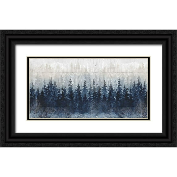 Robinson, Carol 18x11 Black Ornate Wood Framed with Double Matting Museum Art Print Titled - Misty Indigo