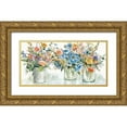 thumbnail image 1 of Robinson, Carol 18x11 Gold Ornate Wood Framed with Double Matting Museum Art Print Titled - Flower Market Display, 1 of 4