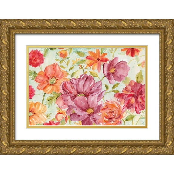 Robinson, Carol 18x13 Gold Ornate Wood Framed with Double Matting Museum Art Print Titled - Summer Sorbet Medley