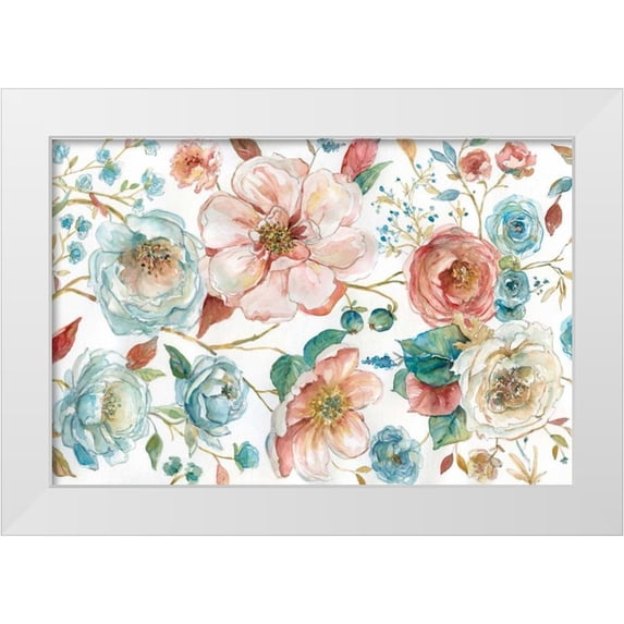 Robinson, Carol 18x13 White Modern Wood Framed Museum Art Print Titled - Rose Garden