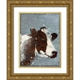thumbnail image 1 of Robinson, Carol 19x24 Gold Ornate Wood Framed with Double Matting Museum Art Print Titled - Cow on Galvanized Metal, 1 of 4