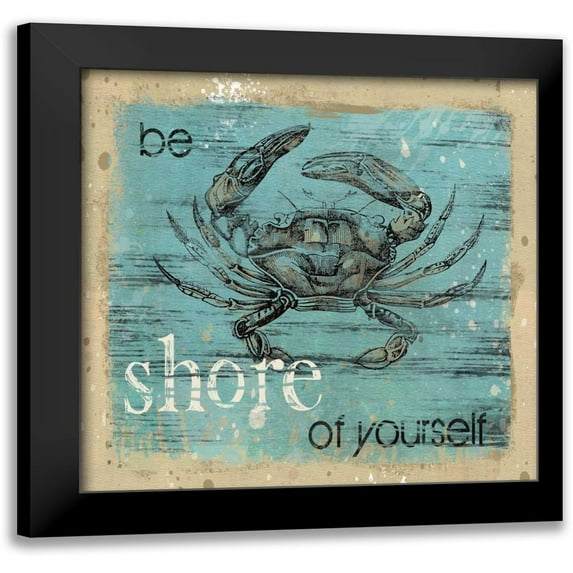 Robinson, Carol 20x20 Black Modern Framed Museum Art Print Titled - Be Shore